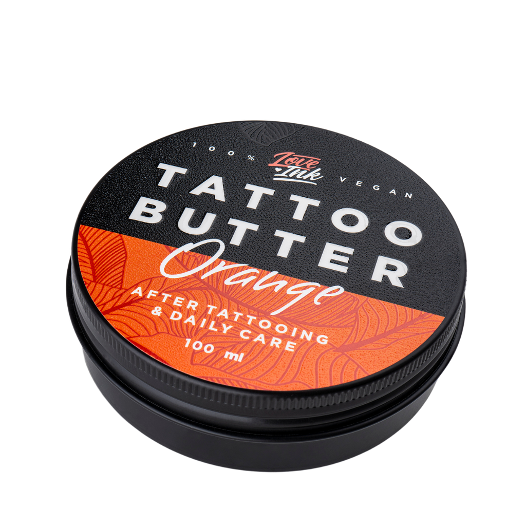 Tattoo Butter Orange 100ml balení v hliníkové plechovce s oranžovou etiketou