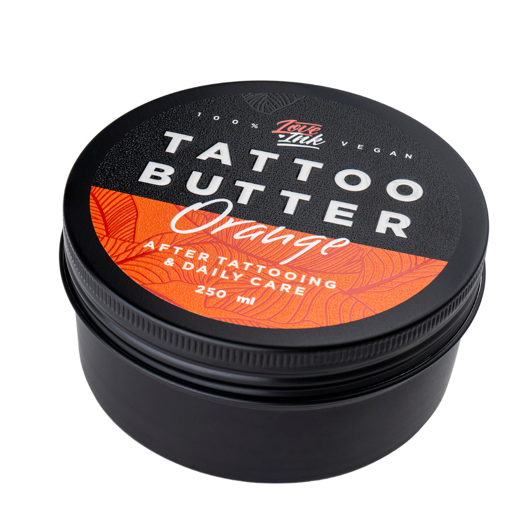 Tattoo Butter Orange 250ml balení v hliníkové plechovce s oranžovou etiketou