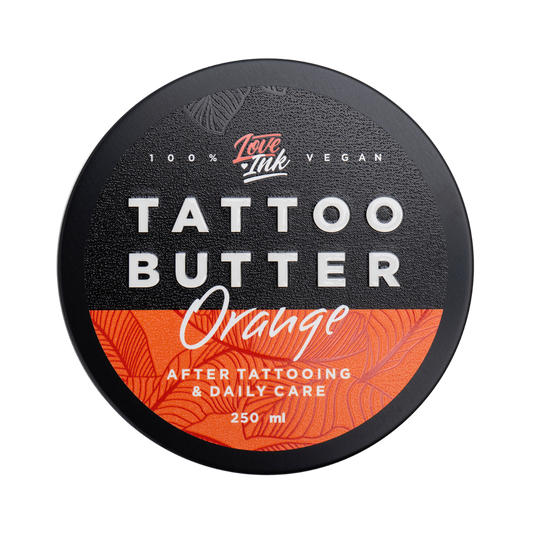 Tattoo Butter Orange 250ml balení v hliníkové plechovce s oranžovou etiketou