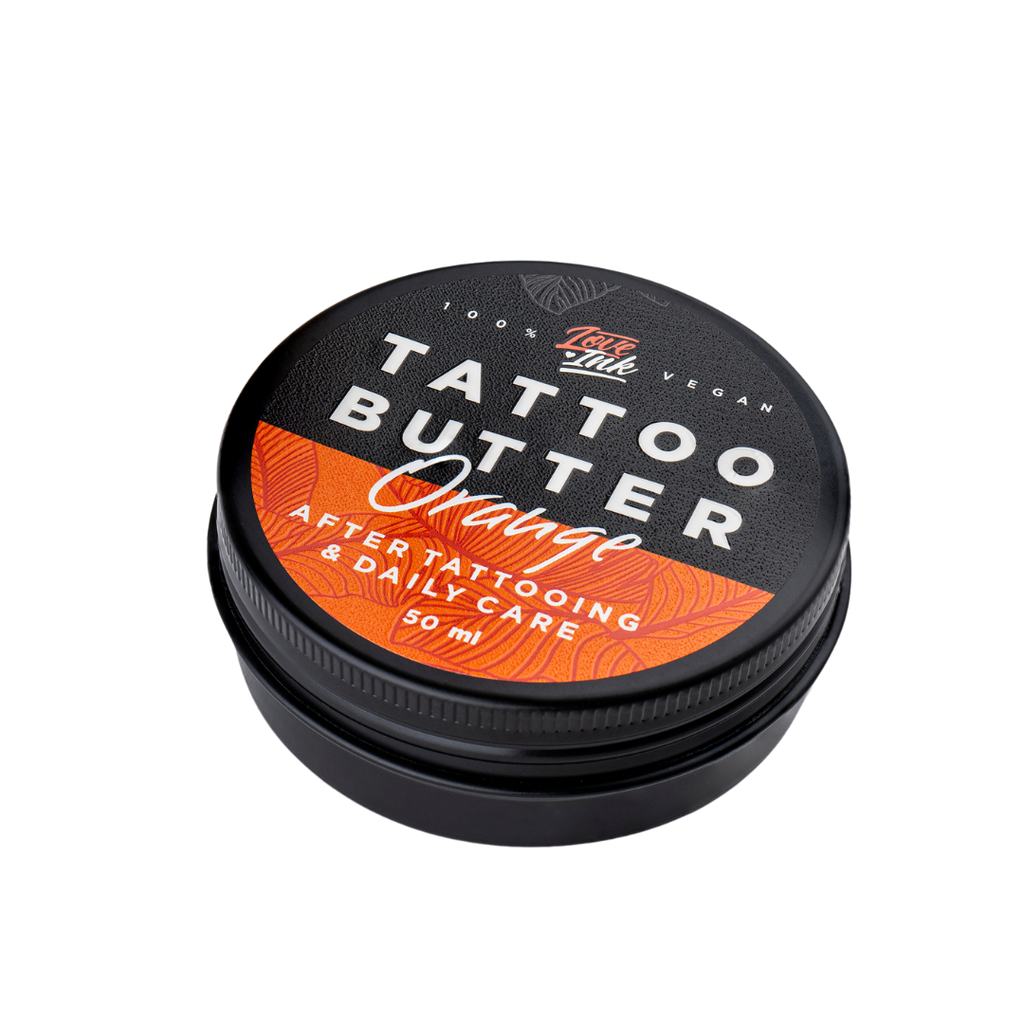 Tattoo Butter Orange 50ml balení v hliníkové plechovce s oranžovou etiketou