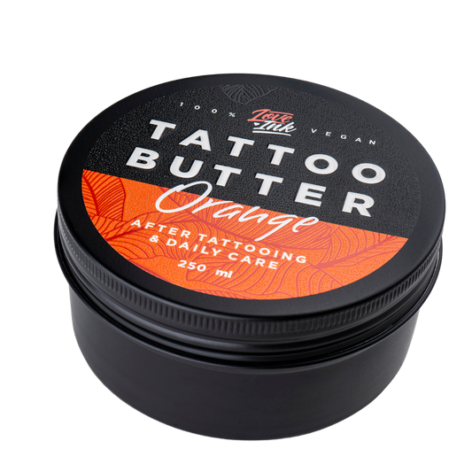 Tattoo Butter Orange 250ml balení v hliníkové plechovce s oranžovou etiketou