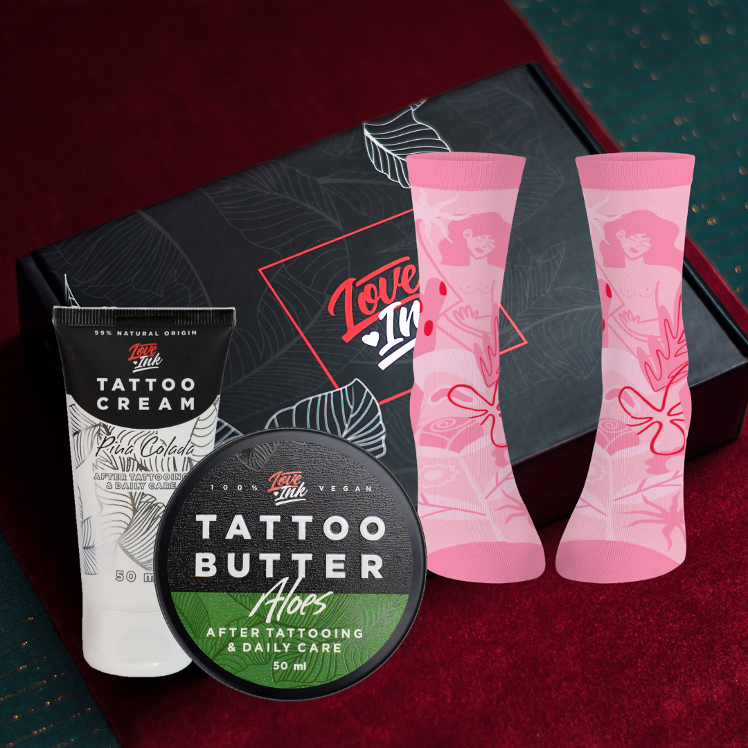 Dárková Sada: Ponožky + Tattoo Cream + Tattoo Butter 50ml