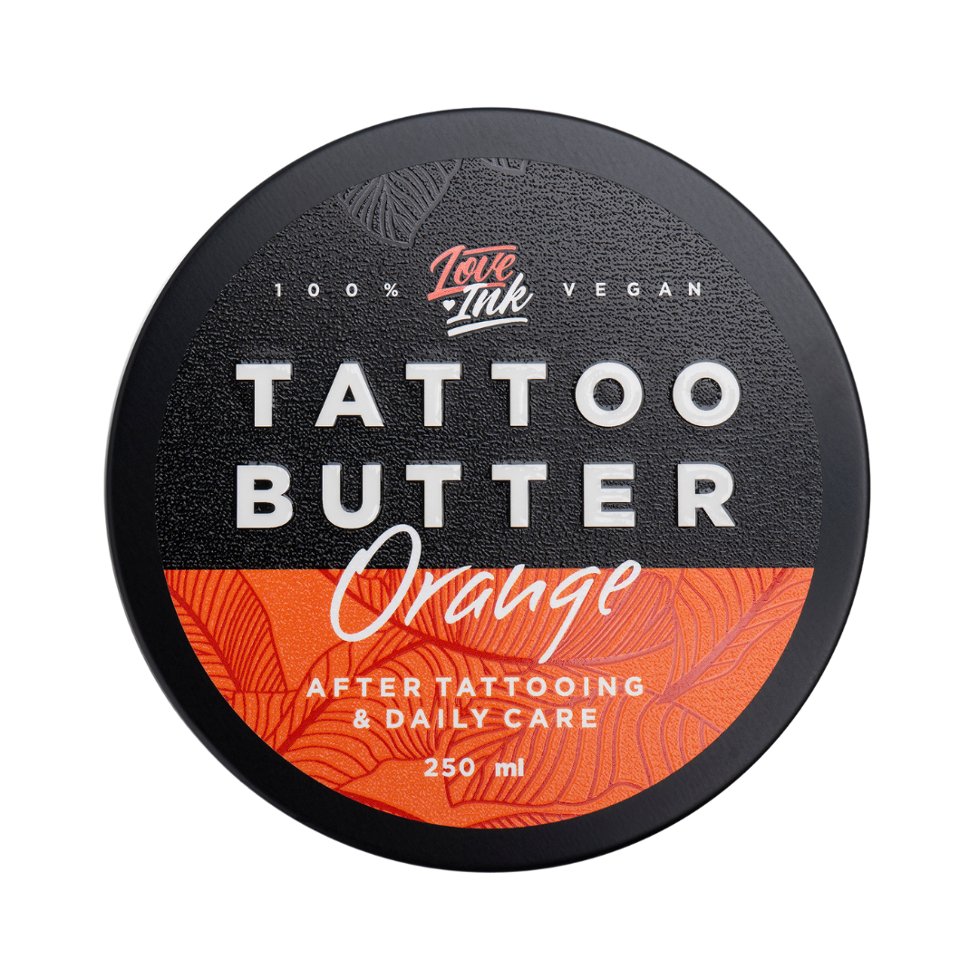 Tattoo Butter Orange 250ml balení v hliníkové plechovce s oranžovou etiketou