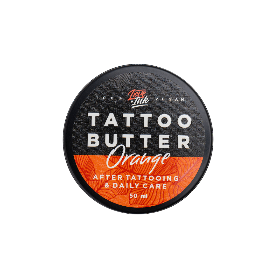 Tattoo Butter Orange 50ml balení v hliníkové plechovce s oranžovou etiketou