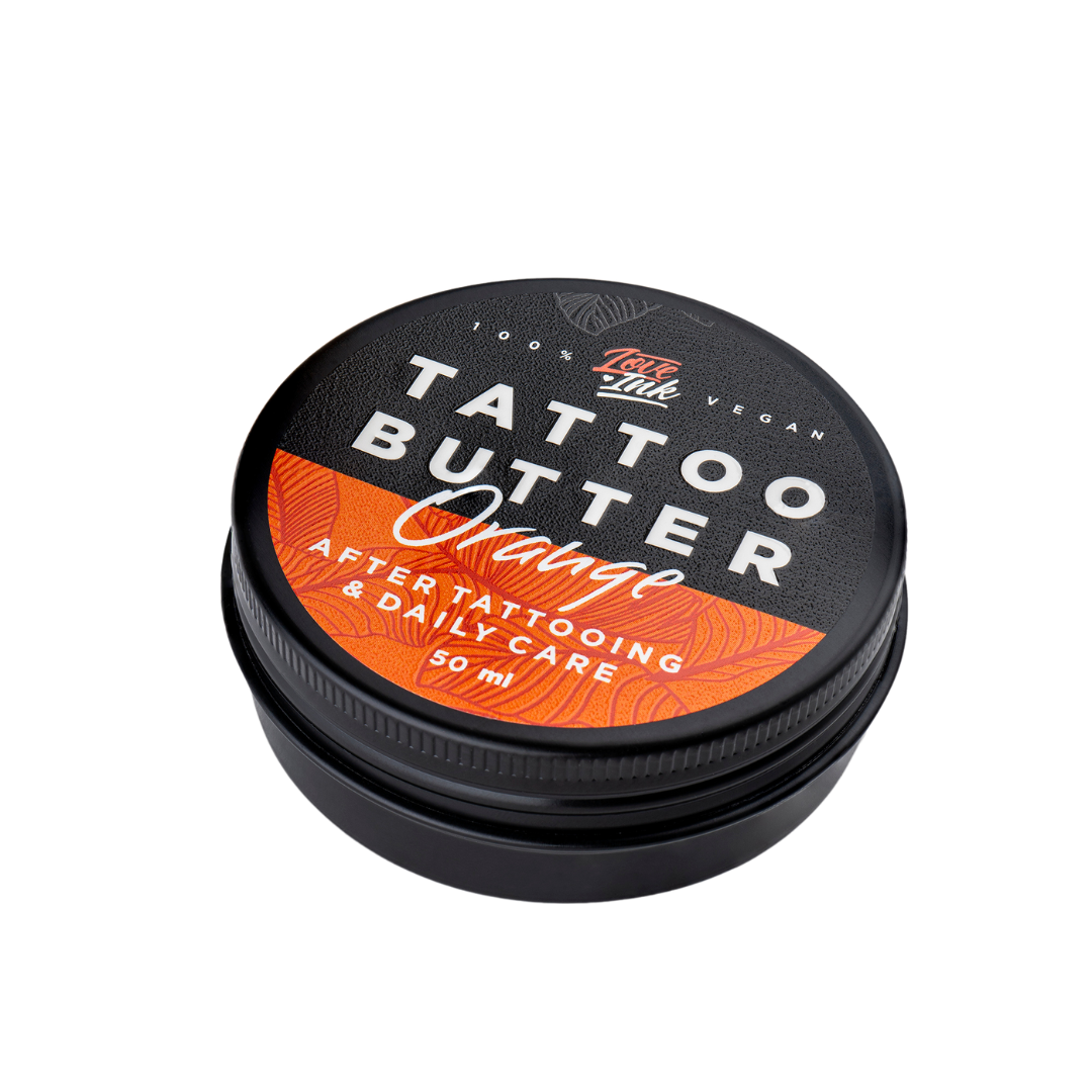 Tattoo Butter Orange 50ml balení v hliníkové plechovce s oranžovou etiketou