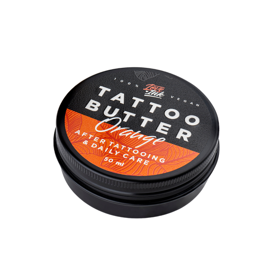 Tattoo Butter Orange 50ml balení v hliníkové plechovce s oranžovou etiketou