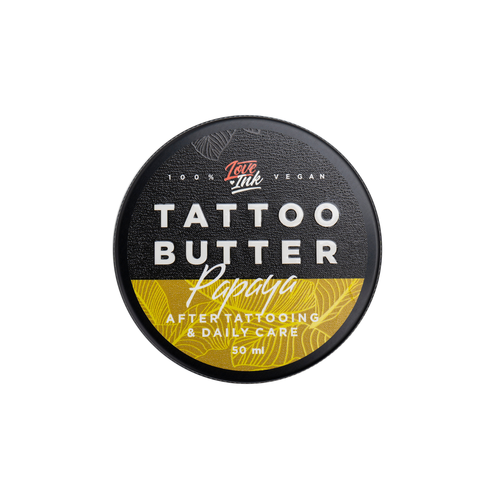 Tattoo Butter Papaya v černé hliníkové plechovce se žlutou etiketou 50ml
