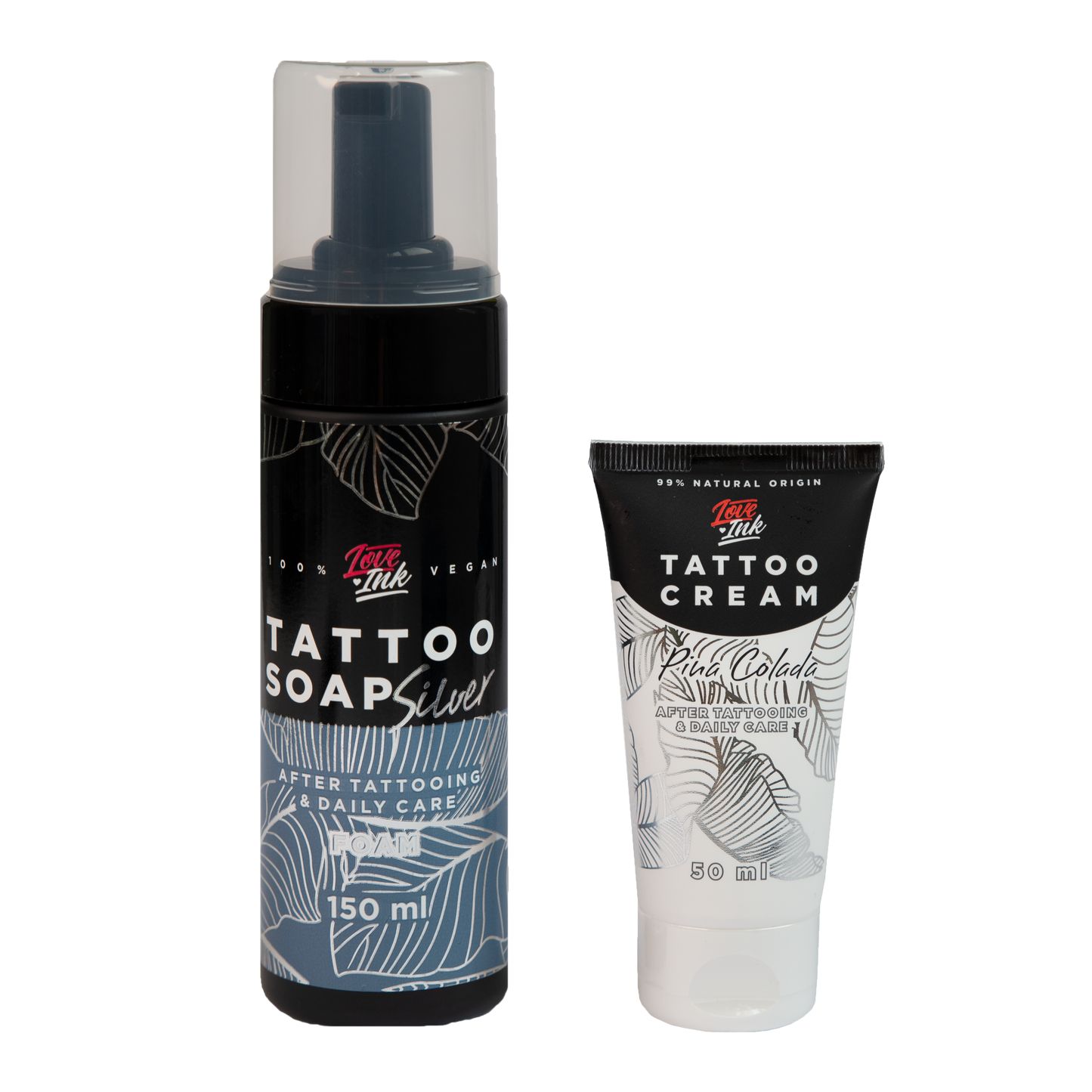Tattoo Soap Silver a Tattoo Cream Pina Colada sada pro hojeni tetovani Loveink