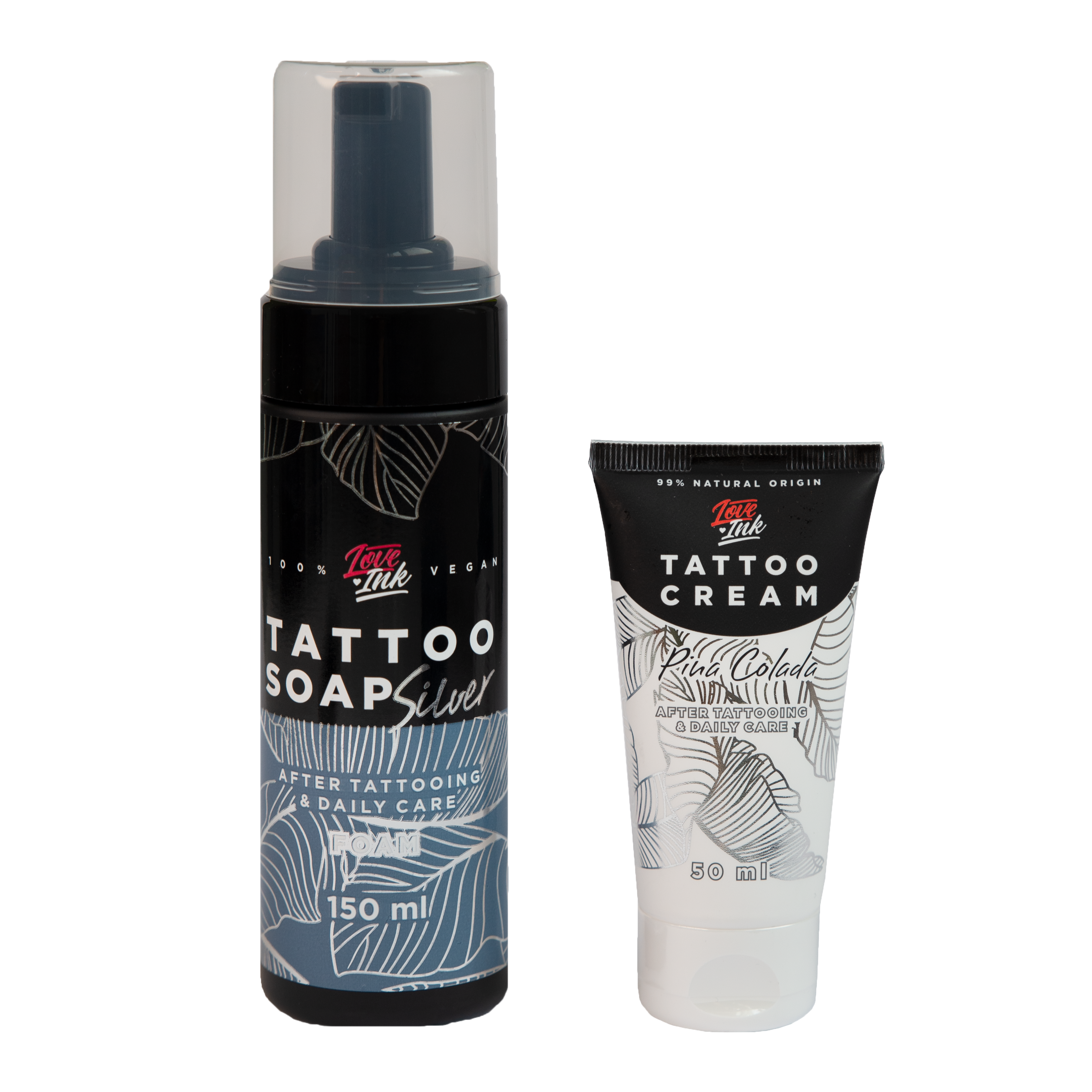 Tattoo Soap Silver a Tattoo Cream Pina Colada sada pro hojeni tetovani Loveink