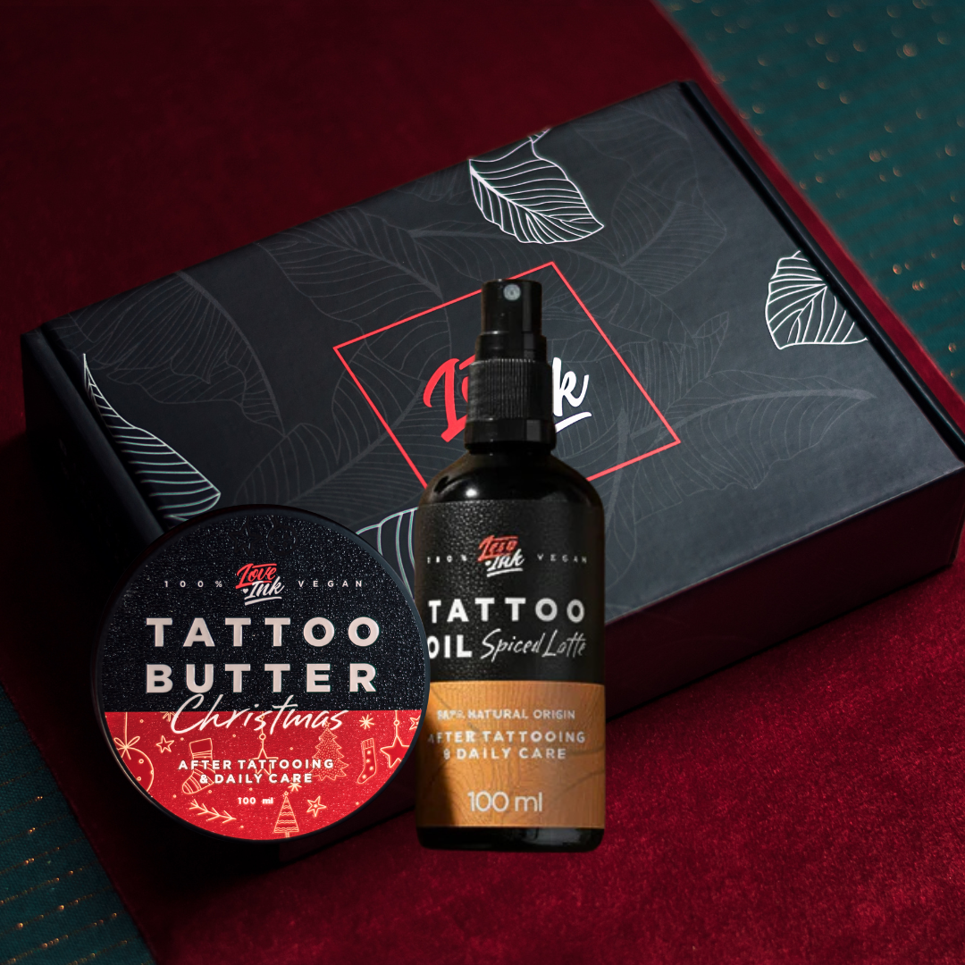 Dárková sada: Tattoo Butter Christmas + Tattoo oil Spiced Latte